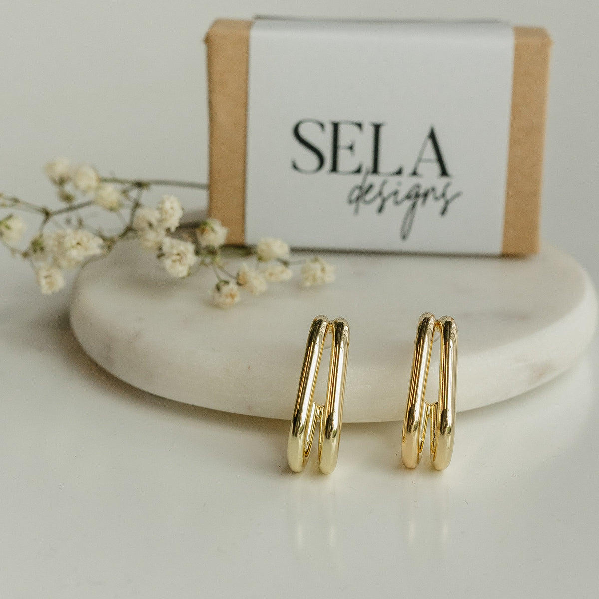 Eva Double Hoop Earrings